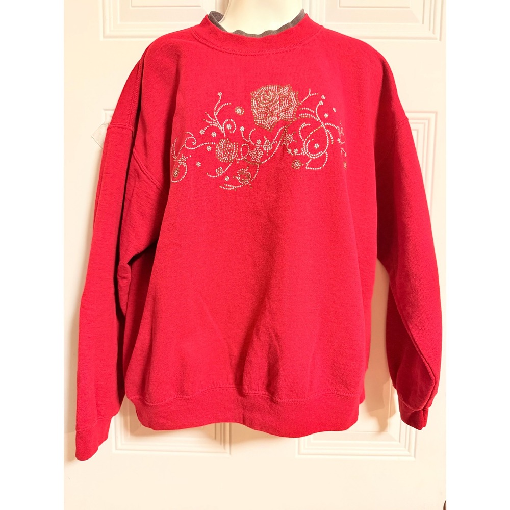 PFI Fashions, Inc. sweatshirt beaded roses vines classic best grandma ever USA‎